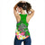 Polynesian Women's Racerback Tank - Turtle Plumeria Green Color - Polynesian Pride