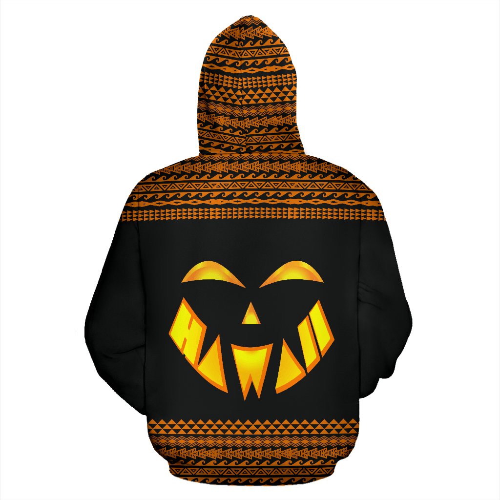 Hawaii Halloween All Over Zip up Hoodie - Polynesian Pride