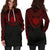 Northern Mariana Islands Women Hoodie Dress - Northern Mariana Islands Coat Of Arms Polynesian Red Black - Polynesian Pride