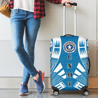Northern Mariana Islands Luggage Cover - Polynesian Tattoo Flag - Polynesian Pride