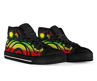 Nauru High Top Canvas Shoes - Reggae Tentacle Turtle - Polynesian Pride