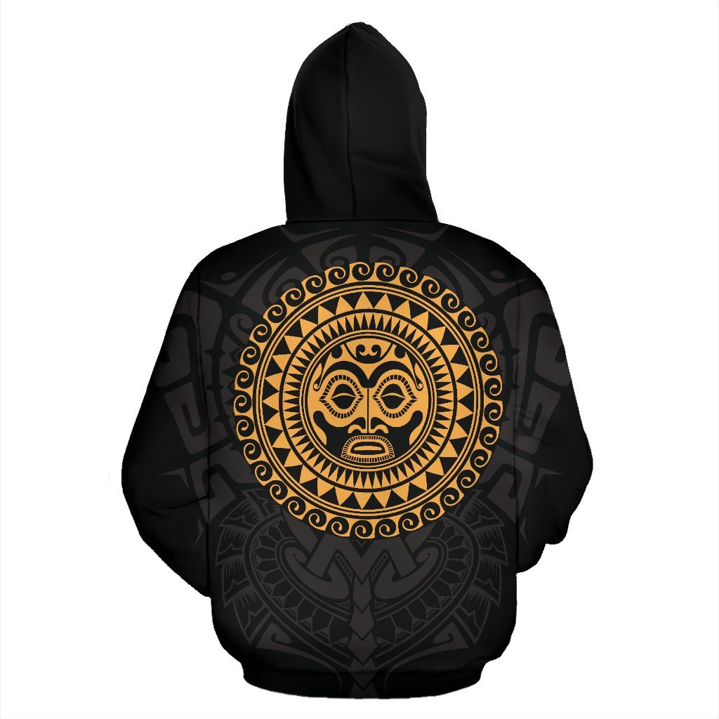 Polynesian All Over Hoodie Polynesian Face Tattoo 8 - Polynesian Pride