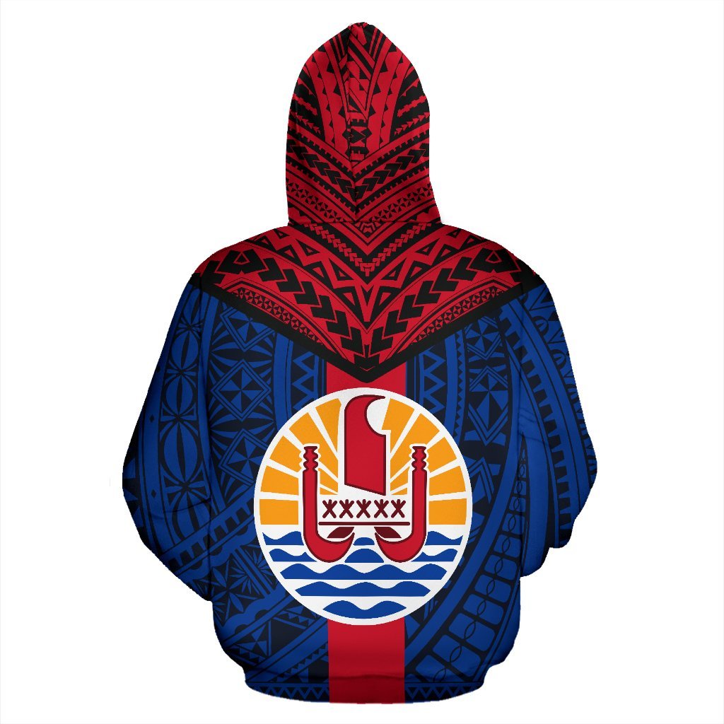 Tahiti Hoodie Tahiti Flag Polynesian Tattoo Version 2.0 - Polynesian Pride