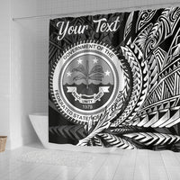 Federated States of Micronesia Shower Curtains - Custom Personalised Wings Style - Polynesian Pride