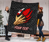 Tonga Personalised Premium Quilt - Tonga In Me (Black) - Polynesian Pride
