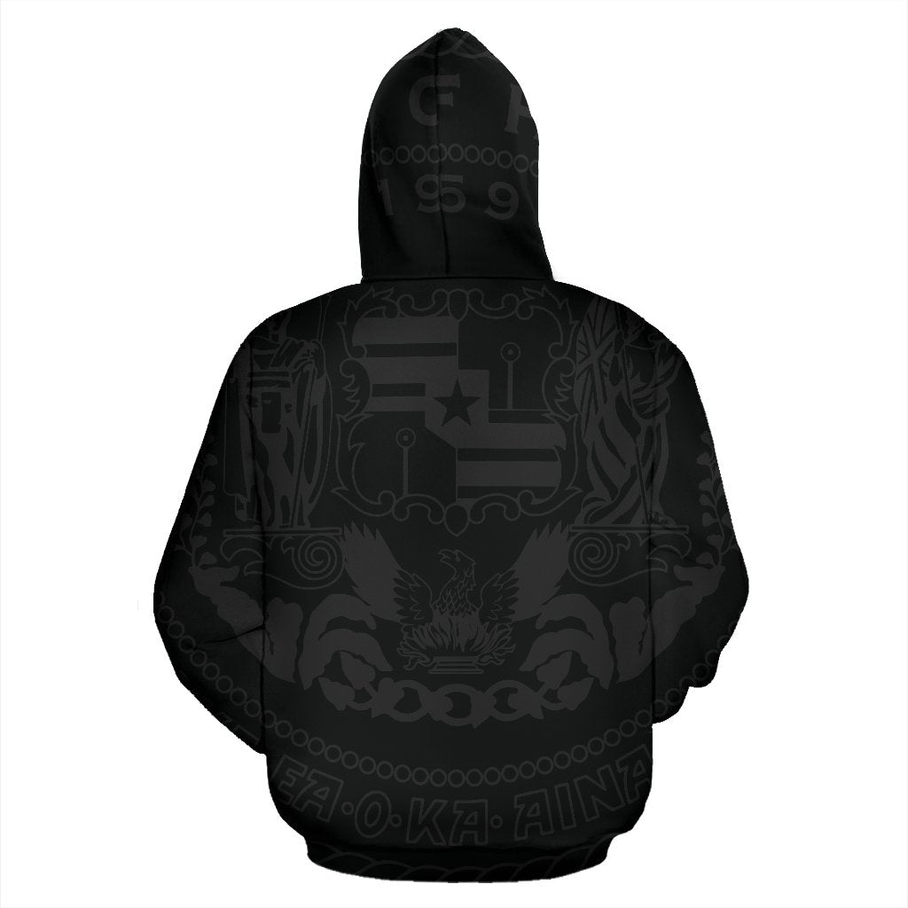 Hawaii Turtle Scratch All Over Zip up Hoodie - Polynesian Pride