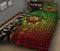 Hawaii Custom Personalised Quilt Bed Set - Hawaii Seal Rocket Style (Reggae) - Polynesian Pride