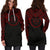 Fiji Women Hoodie Dress - Fiji Coat Of Arms Polynesian Red Black - Polynesian Pride