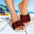 Hawaiian Polynesian Tribal Slide Sandals Red White - Polynesian Pride