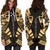 Gambier Islands Hoodie Dress - Polynesian Tattoo Gold - Polynesian Pride