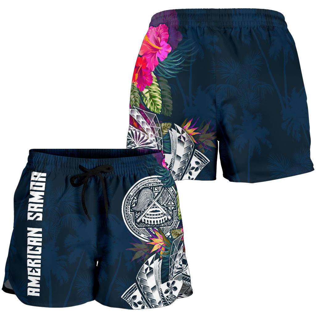 American Samoa Women's Shorts - Polynesian Hibiscus with Summer Vibes - Polynesian Pride