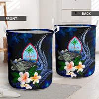 Guam Polynesian Laundry Basket - Turtle With Plumeria Flowers - Polynesian Pride