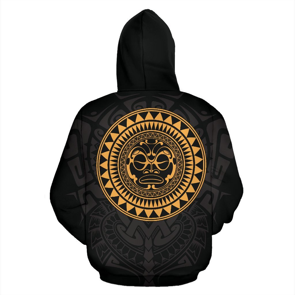 Polynesian All Over Hoodie Polynesian Face Tattoo 6 - Polynesian Pride
