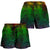 Polynesian Women's Shorts - Green Hibiscus Patterns - Polynesian Pride