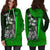 Federated States of Micronesia Women's Hoodie Dress Green - Turtle With Hook - Polynesian Pride