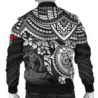 Vanuatu Polynesian Bomber Jacket (Men) - White Turtle - Polynesian Pride