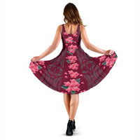 Hawaii Hibiscus Flowers Polynesian - Hawaiian Midi Dress - Curtis Style - Polynesian Pride