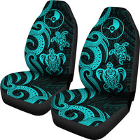 Yap Micronesian Car Seat Covers - Turquoise Tentacle Turtle - Polynesian Pride