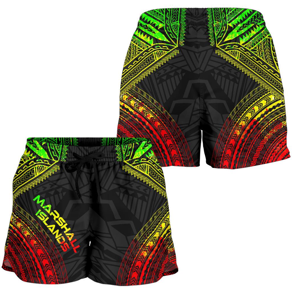 Marshall Islands Women's Shorts - Polynesian Chief Reggae Version - Polynesian Pride