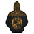 Tonga Polynesian All Over Zip up Hoodie Yellow Horizontal Style - Polynesian Pride