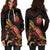 New Caledonia Polynesian Hoodie Dress - Turtle With Blooming Hibiscus Gold - Polynesian Pride