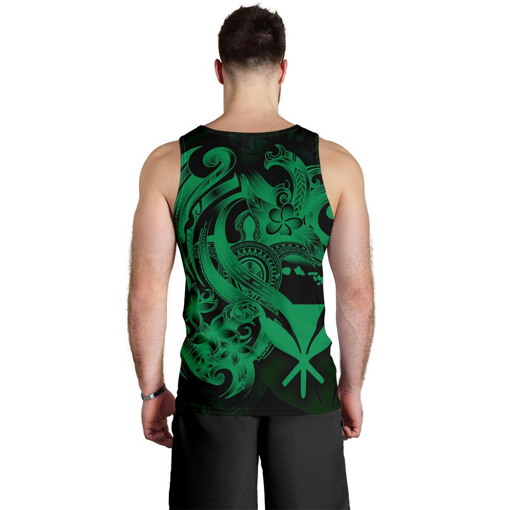 Polynesian Hawaii Men's Tank Top - Kanaka Maoli Green Turtle - Polynesian Pride