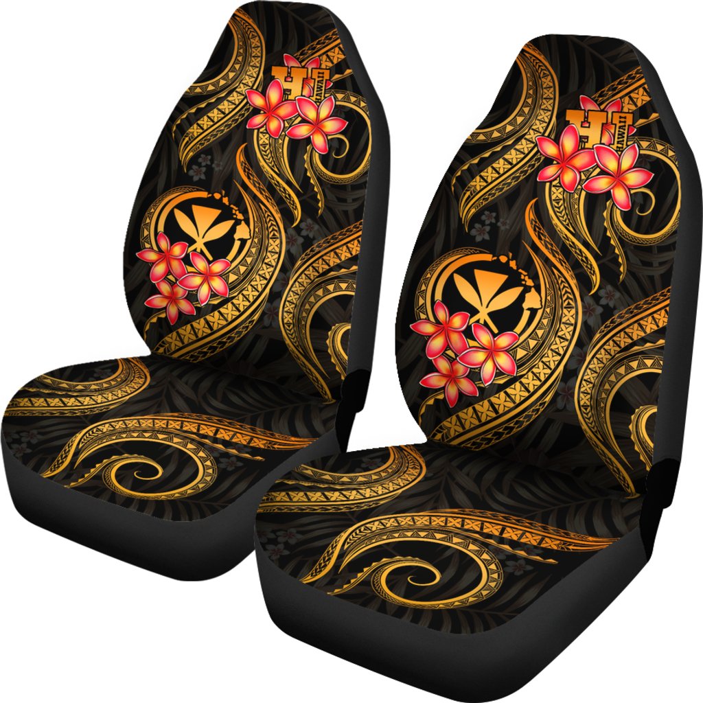 Polynesian Hawaii Car Seat Covers - Gold Plumeria - Polynesian Pride