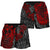 Guam Polynesian Shorts (Women) - Red Turtle Flowing - Polynesian Pride