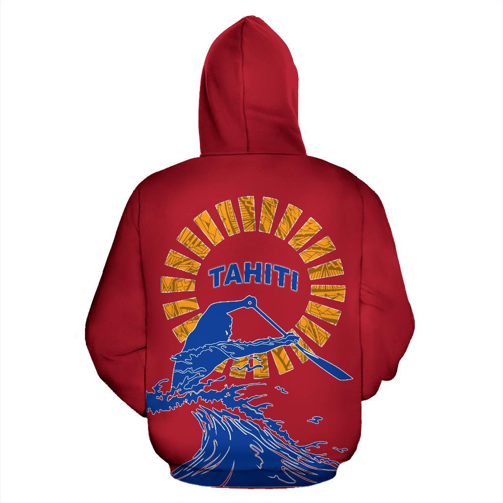 Tahiti All Over Hoodie Vaa Style - Polynesian Pride