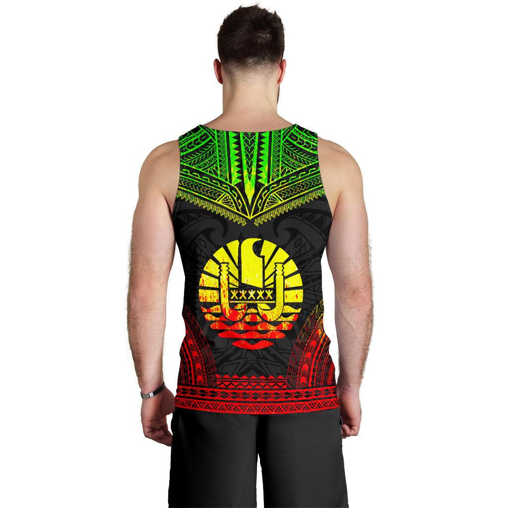 French Polynesia Men's Tank Top - Polynesian Chief Reggae Version - Polynesian Pride