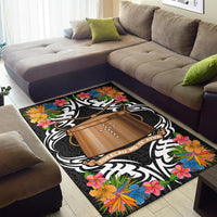 Tokelau Area Rug - Coat OfArmsWith Tropical Flowers - Polynesian Pride
