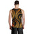 Chuuk Micronesian Men Tank Top - Gold Plumeria - Polynesian Pride