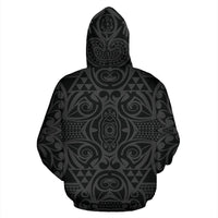 Hawaii Hoodie Polynesian Kakau Turtle Gray Pullover - Polynesian Pride