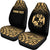 Tonga Custom Personalised Car Seat Covers - Tonga Coat Of Arms Polynesian Tattoo Fog Gold - Polynesian Pride