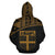 Fiji Polynesian Zip up Hoodie Gold Curve - Polynesian Pride