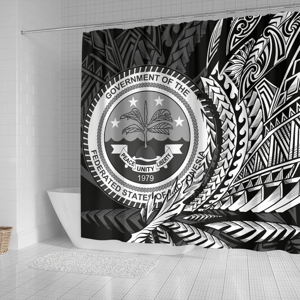 Federated States of Micronesia Shower Curtains - Wings Style - Polynesian Pride