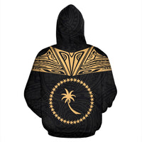 Chuuk All Over Hoodie Gold Neck Style - Polynesian Pride