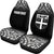 Fiji Tapa Custom Personalised Car Seat Covers - Fiji Flag Polynesian Tattoo Fog Black - Polynesian Pride