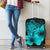 Hawaii Hibiscus Luggage Cover - Turtle Map - Turquoise - Polynesian Pride