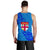 Blue Men Tank Top Fiji Rugby Polynesian Waves Style - Polynesian Pride