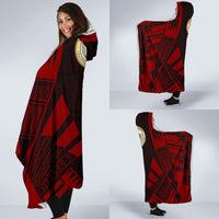 Hawaii Hooded Blanket - Polynesian Tattoo Red - Polynesian Pride