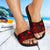 Marshall Islands Slide Sandals - Turtle Hibiscus Pattern Red - Polynesian Pride