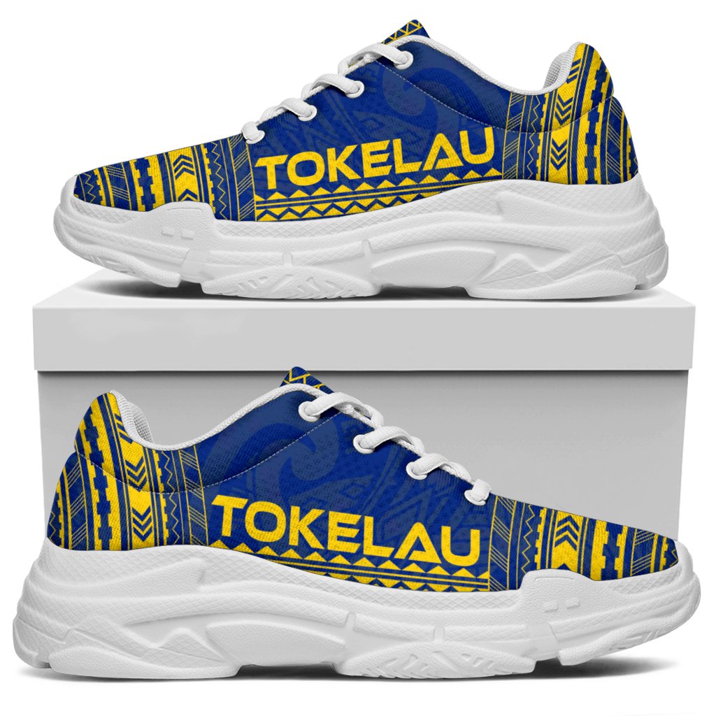 Tokelau Chunky Sneakers - Polynesian Chief Flag Version - Polynesian Pride
