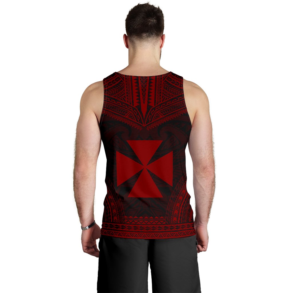 Wallis And Futuna Men's Tank Top - Polynesian Chief Red Version - Polynesian Pride