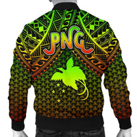 Polynesian Papua New Guinea Men's Bomber Jacket - Reggae Vintage Polynesian Patterns - Polynesian Pride
