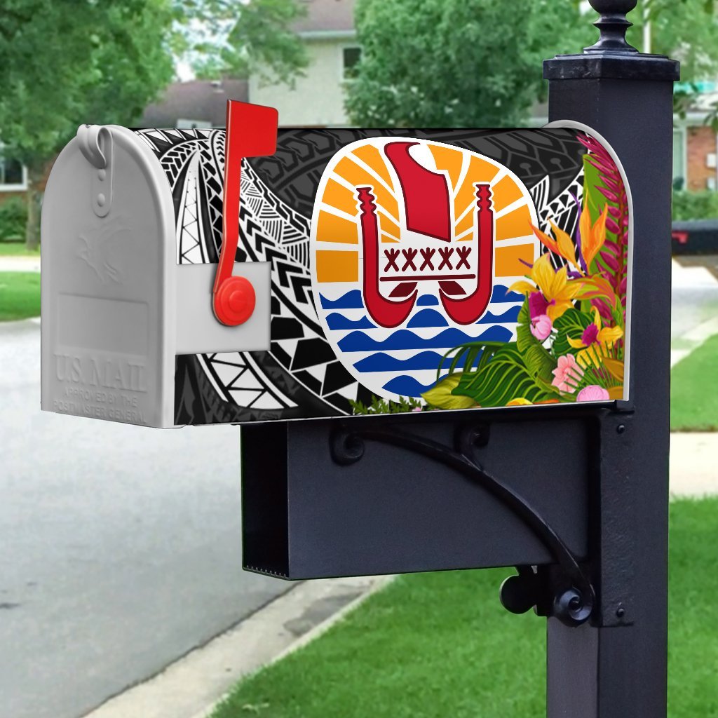 Tahiti Mailbox Cover - Custom Personalised Tropical Flowers Style - Polynesian Pride