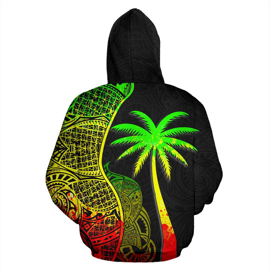 Federated States of Micronesian Polynesian Hoodie Coconut Tree Reggae - Polynesian Pride