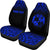 Tonga Custom Personalised Car Seat Covers - Tonga Coat Of Arms Polynesian Tattoo Fog Blue - Polynesian Pride