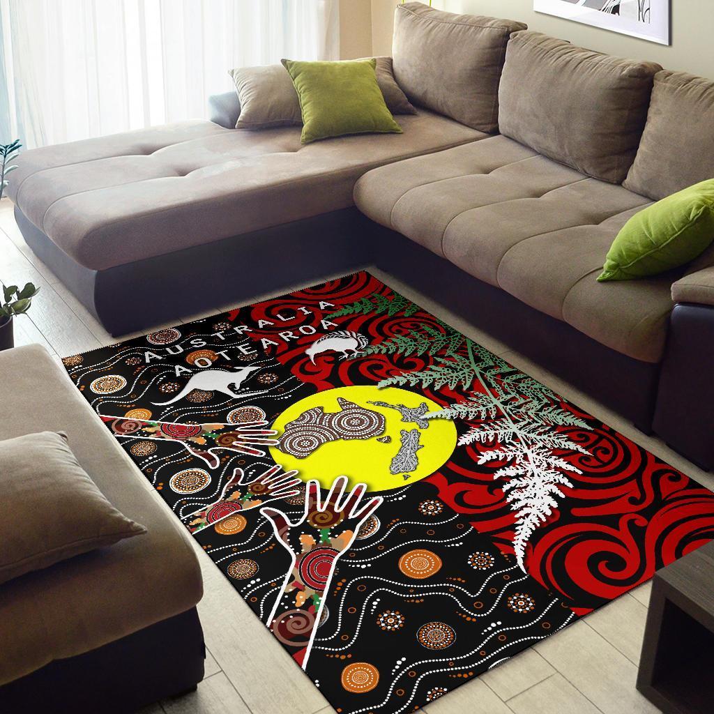 New Zealand Australia Area Rug - Maori Aboriginal - Polynesian Pride