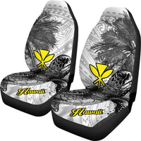 Hawaii Car Seat Covers - Turtle Palm Tree White - Polynesian Pride